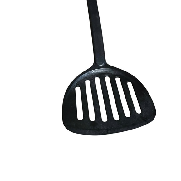 EKCO black white slotted spatula flipper turner Cooking Utensil vintage nylon - Picture 2 of 4